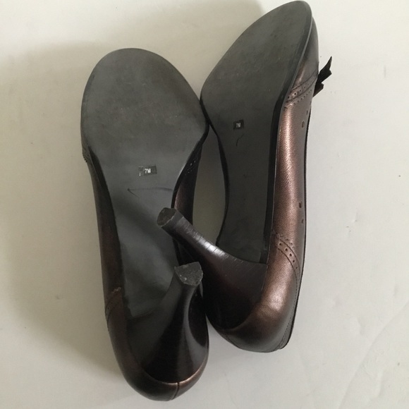 Franco Sarto Leather Peep Toe High Heel Pump - Picture 4 of 8